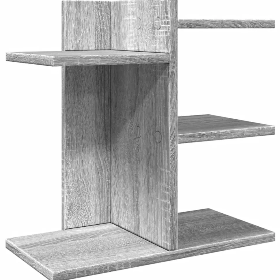 vidaXL Bureau organiser 42x21,5x42 cm bewerkt hout grijs sonoma eiken