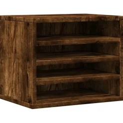 vidaXL Bureau organiser 36x26x29,5 cm bewerkt hout gerookt eikenkleur