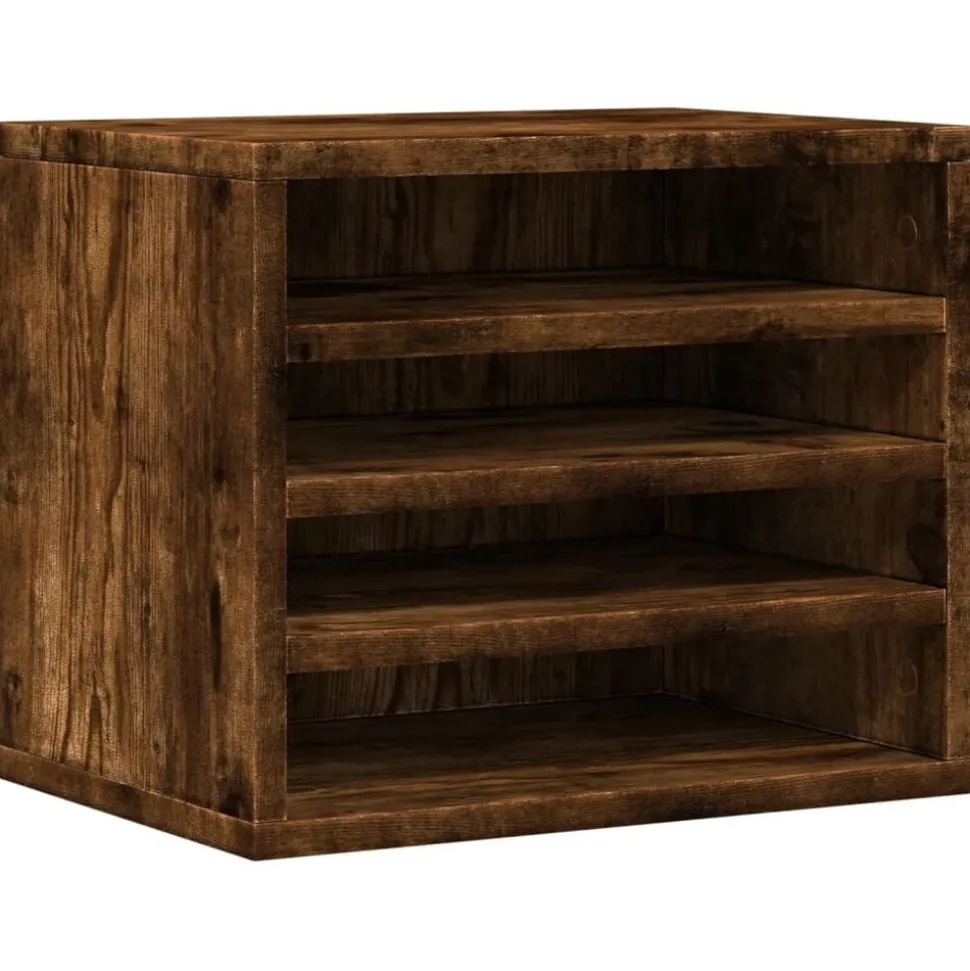 vidaXL Bureau organiser 36x26x29,5 cm bewerkt hout gerookt eikenkleur