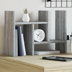 vidaXL Bureau organiser 34,5x15,5x35,5 cm bewerkt hout grijs sonoma