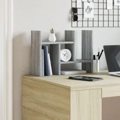 vidaXL Bureau organiser 34,5x15,5x35,5 cm bewerkt hout grijs sonoma