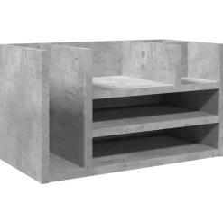 vidaXL Bureau organiser 44,5x24x25 cm bewerkt hout betongrijs