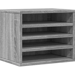 vidaXL Bureau organiser 36x26x29,5 cm bewerkt hout grijs sonoma eiken