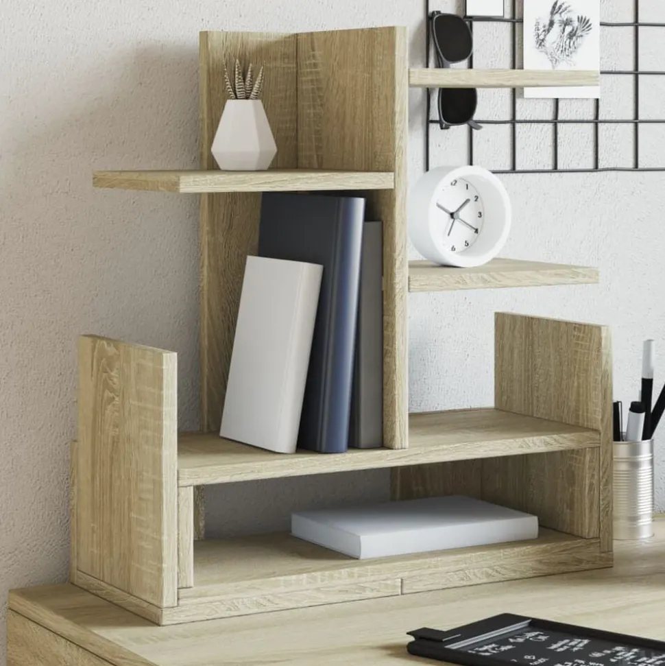vidaXL Bureau organiser 49x20x52,5 cm bewerkt hout sonoma eikenkleurig