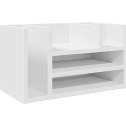 vidaXL Bureau organiser 44,5x24x25 cm bewerkt hout wit
