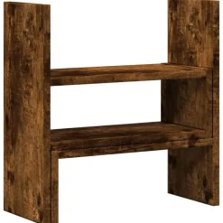 vidaXL Bureau organiser 40x17x41 cm bewerkt hout gerookt eikenkleur