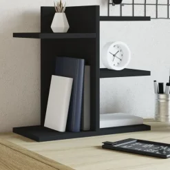 vidaXL Bureau organiser 42x21,5x42 cm bewerkt hout zwart