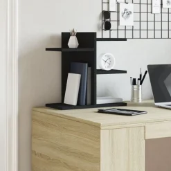 vidaXL Bureau organiser 42x21,5x42 cm bewerkt hout zwart