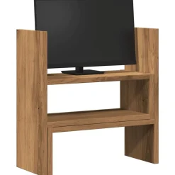 vidaXL Bureau organiser 40x17x41 cm bewerkt hout artisanaal eiken