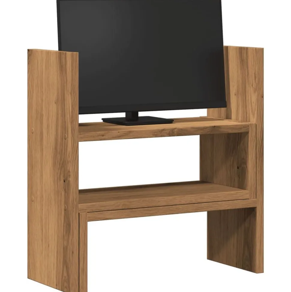 vidaXL Bureau organiser 40x17x41 cm bewerkt hout artisanaal eiken