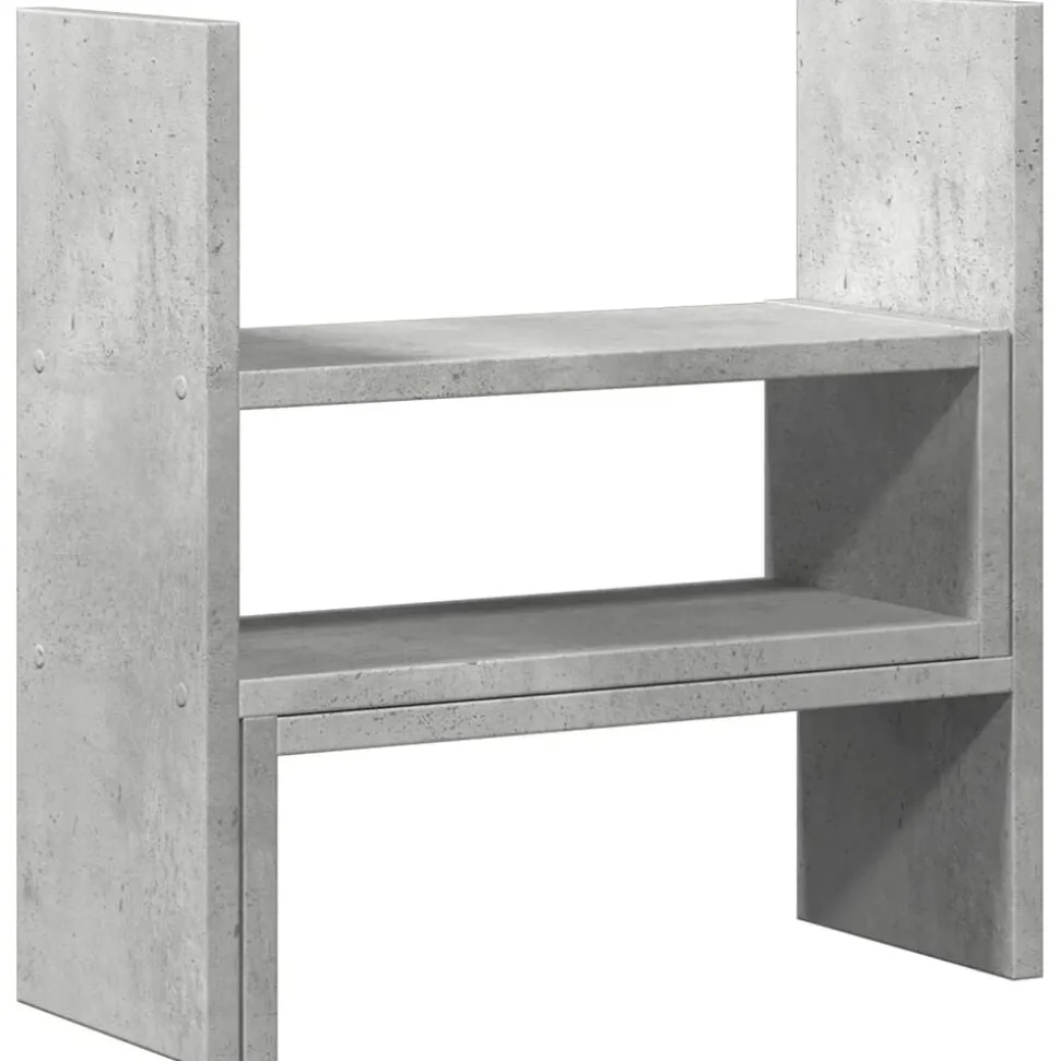 vidaXL Bureau organiser 40x17x41 cm bewerkt hout betongrijs