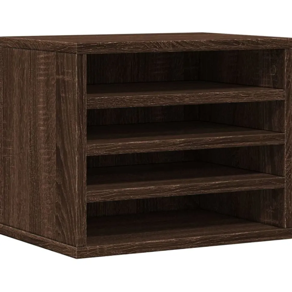 vidaXL Bureau organiser 36x26x29,5 cm bewerkt hout bruin eikenkleurig