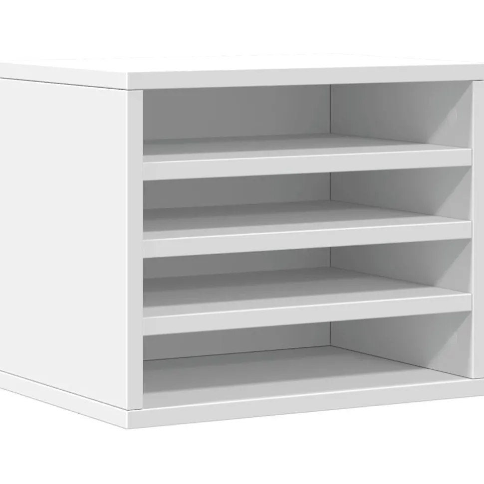 vidaXL Bureau organiser 36x26x29,5 cm bewerkt hout wit