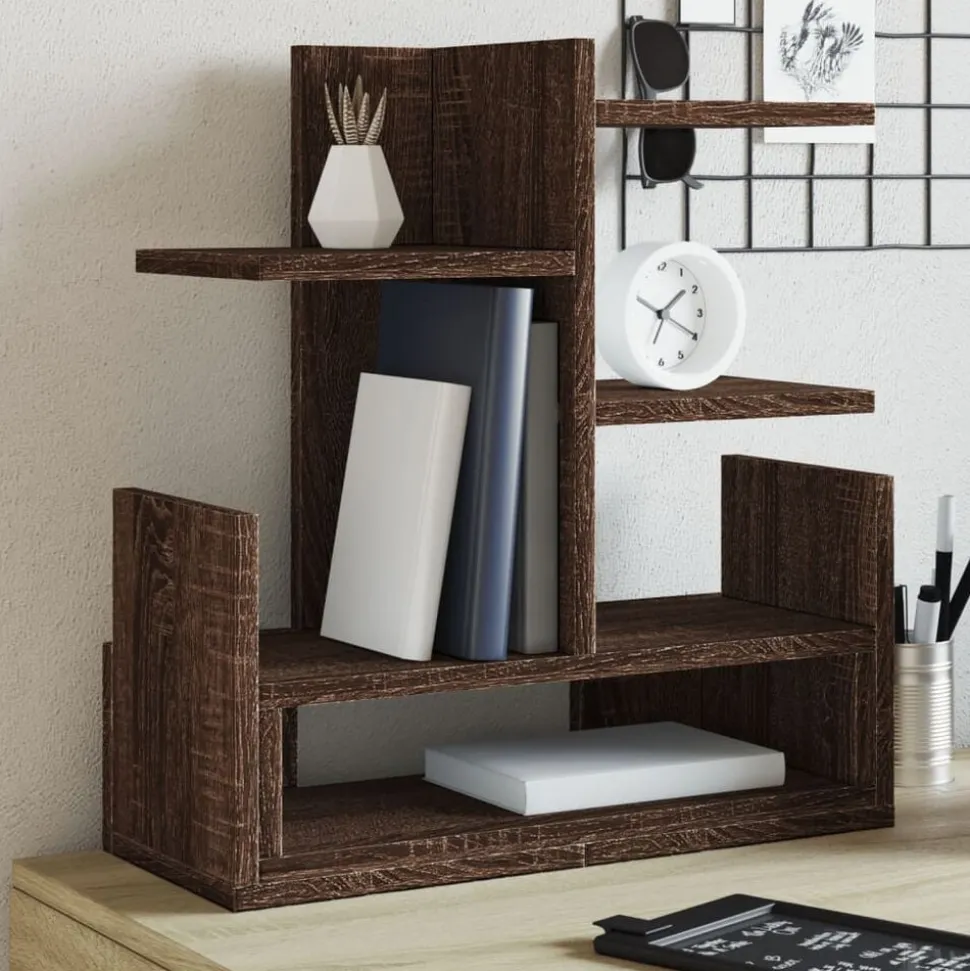 vidaXL Bureau organiser 49x20x52,5 cm bewerkt hout bruin eikenkleurig