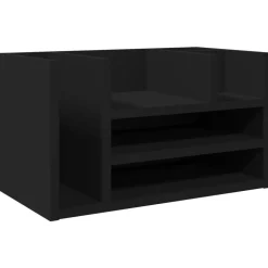vidaXL Bureau organiser 44,5x24x25 cm bewerkt hout zwart