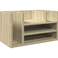vidaXL Bureau organiser 44,5x24x25 cm bewerkt hout sonoma eikenkleurig
