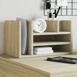 vidaXL Bureau organiser 44,5x24x25 cm bewerkt hout sonoma eikenkleurig