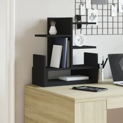 vidaXL Bureau organiser 49x20x52,5 cm bewerkt hout zwart