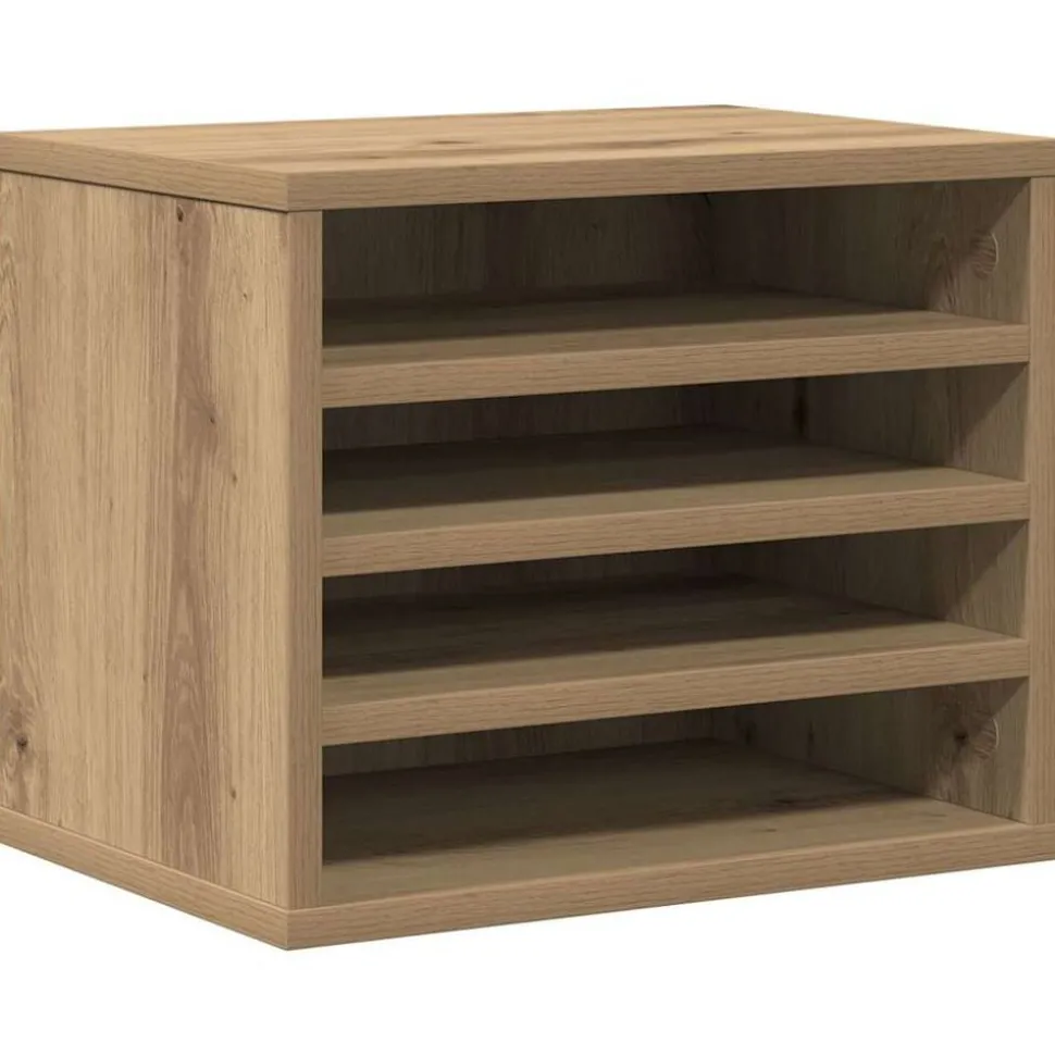 vidaXL Bureau Organizer Artisan Eiken 36 x 26 x 29,5 cm Bewerkt hout