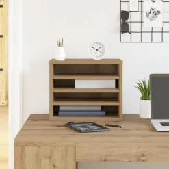vidaXL Bureau Organizer Artisan Eiken 36 x 26 x 29,5 cm Bewerkt hout