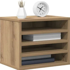 vidaXL Bureau Organizer Artisan Eiken 36 x 26 x 29,5 cm Bewerkt hout