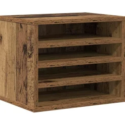 vidaXL Bureau Organizer Oudhout 36 x 26 x 29,5 cm Bewerkt hout