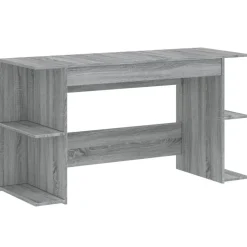 vidaXL Bureau 140x50x75 cm bewerkt hout grijs sonoma eikenkleurig