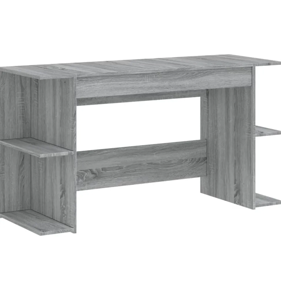 vidaXL Bureau 140x50x75 cm bewerkt hout grijs sonoma eikenkleurig