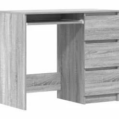 vidaXL Bureau 90x45x76 cm bewerkt hout grijs sonoma eikenkleurig