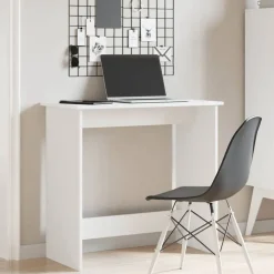 vidaXL Bureau 80x40x75 cm bewerkt hout wit