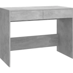 vidaXL Bureau 101x50x76,5 cm bewerkt hout betongrijs