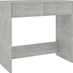 vidaXL Bureau 80x40x75 cm bewerkt hout betongrijs