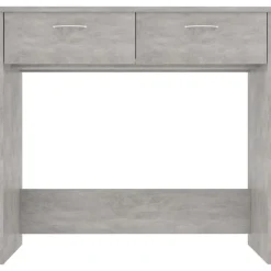 vidaXL Bureau 80x40x75 cm bewerkt hout betongrijs