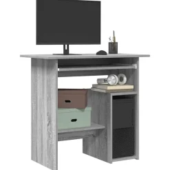 vidaXL Bureau 80x45x74 cm bewerkt hout grijs sonoma eikenkleurig