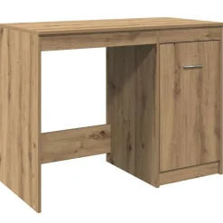 vidaXL Bureau 100x50x76 cm bewerkt hout artisanaal eikenkleur