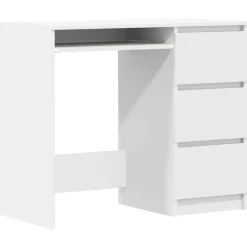 vidaXL Bureau 90x45x76 cm bewerkt hout wit