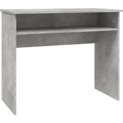vidaXL Bureau 90x50x74 cm bewerkt hout betongrijs