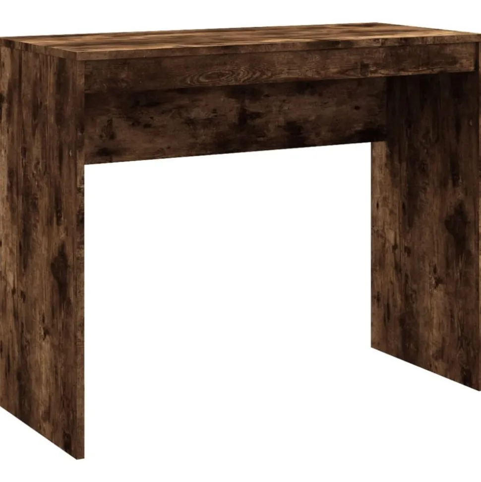 vidaXL Bureau 90x40x72 cm bewerkt hout gerookt eikenkleurig