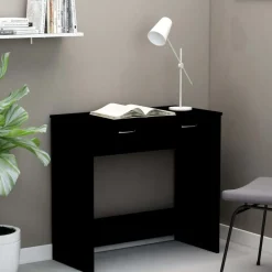 vidaXL Bureau 80x40x75 cm bewerkt hout zwart