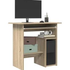 vidaXL Bureau 80x45x74 cm bewerkt hout sonoma eikenkleurig