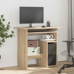 vidaXL Bureau 80x45x74 cm bewerkt hout sonoma eikenkleurig