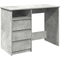 vidaXL Bureau 102x50x75 cm bewerkt hout betongrijs