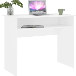 vidaXL Bureau 90x50x74 cm bewerkt hout wit
