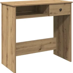 vidaXL Bureau 80x40x75 cm bewerkt hout artisanaal eikenkleurig
