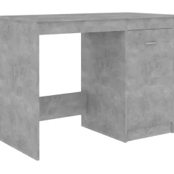 vidaXL Bureau 100x50x76 cm bewerkt hout betongrijs