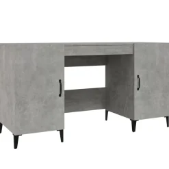 vidaXL Bureau 140x50x75 cm bewerkt hout betongrijs