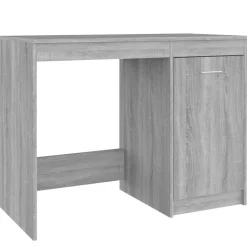 vidaXL Bureau 100x50x76 cm bewerkt hout grijs sonoma eikenkleurig