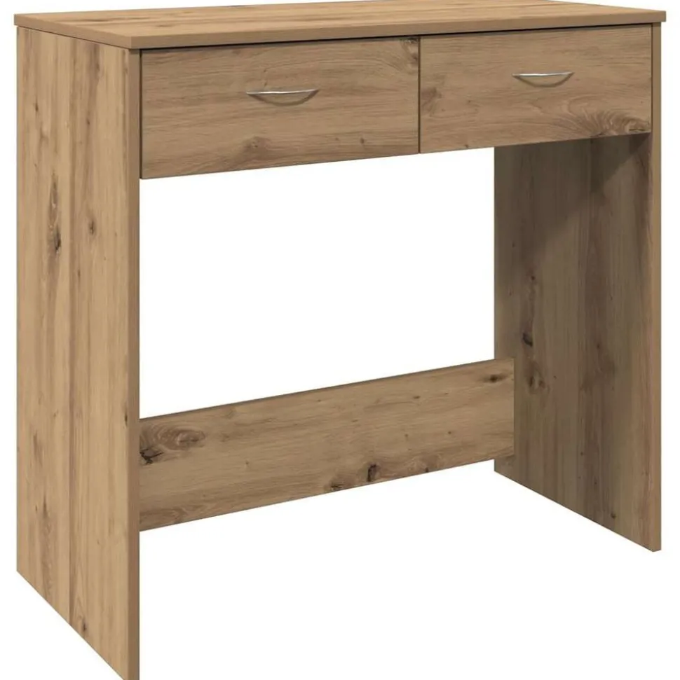 vidaXL Bureau 80x40x75 cm bewerkt hout artisanaal eikenkleurig