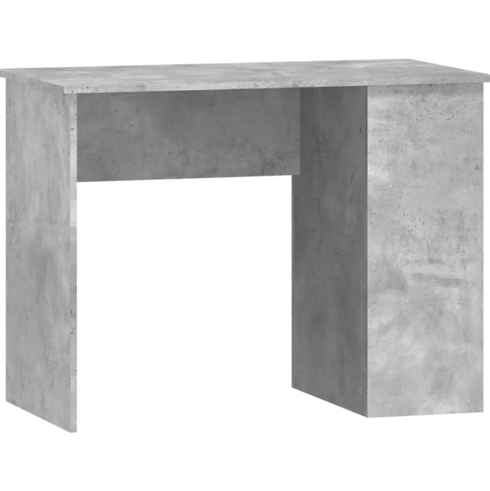 vidaXL Bureau 100x55x75 cm bewerkt hout betongrijs