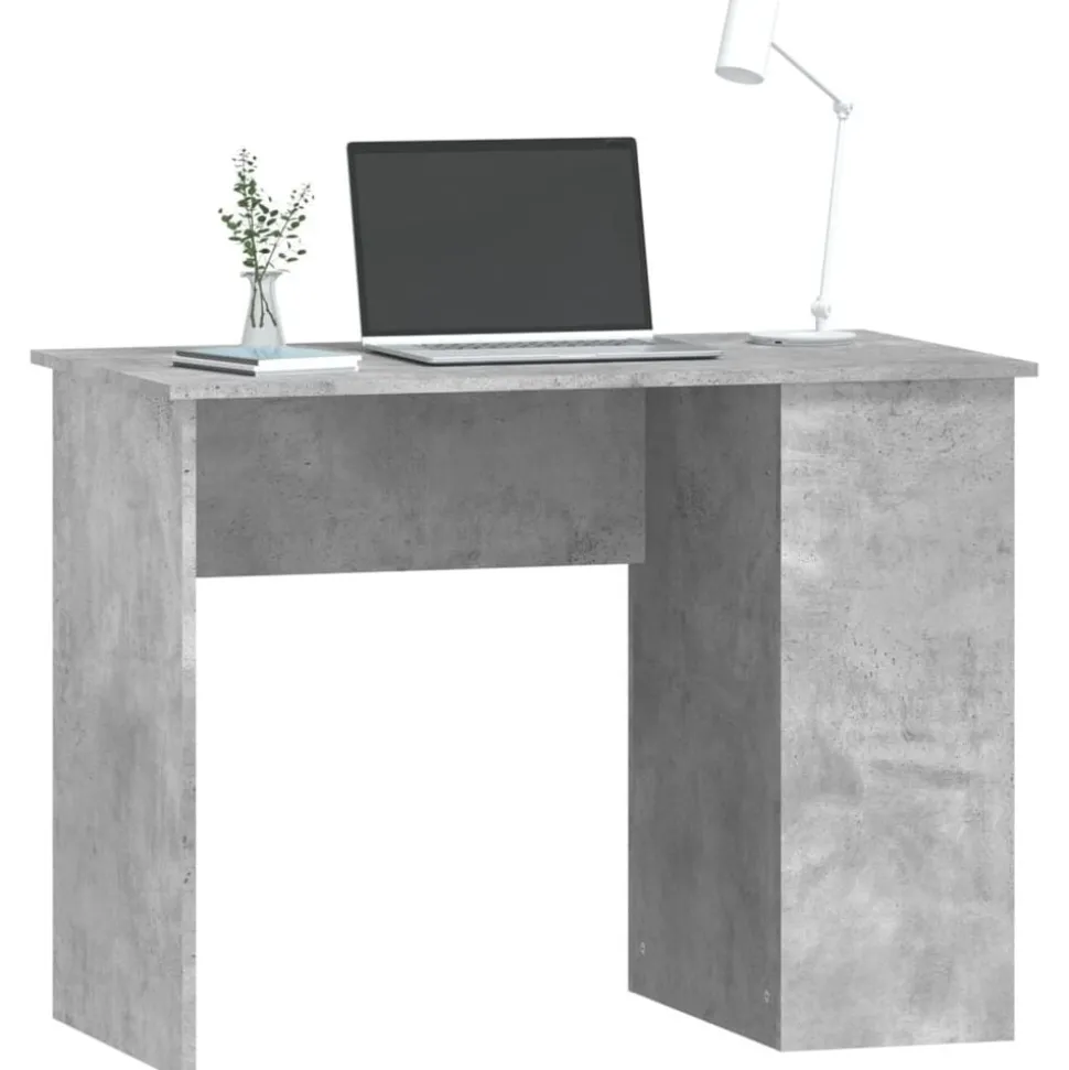 vidaXL Bureau 100x55x75 cm bewerkt hout betongrijs